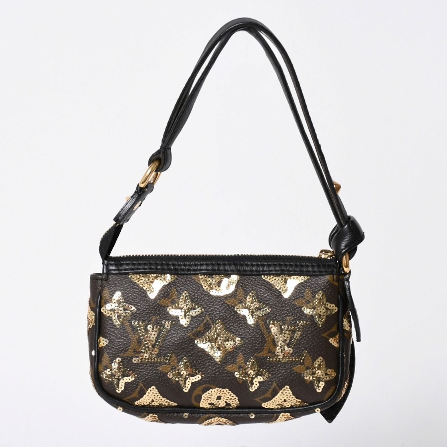 Louis Vuitton Mini Pochette Accessoires Pouch Monogram Eclipse Sequins — view 2