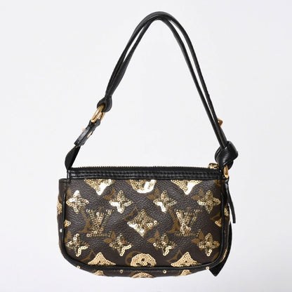 Louis Vuitton Mini Pochette Accessoires Pouch Monogram Eclipse Sequins — view 2
