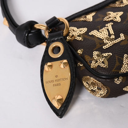 Louis Vuitton Mini Pochette Accessoires Pouch Monogram Eclipse Sequins — view 7