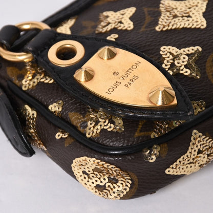 Louis Vuitton Mini Pochette Accessoires Pouch Monogram Eclipse Sequins — view 8