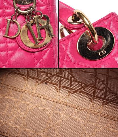 Dior 2-Way Shoulder Bag Ladydio Cannage LadyChristian — view 6