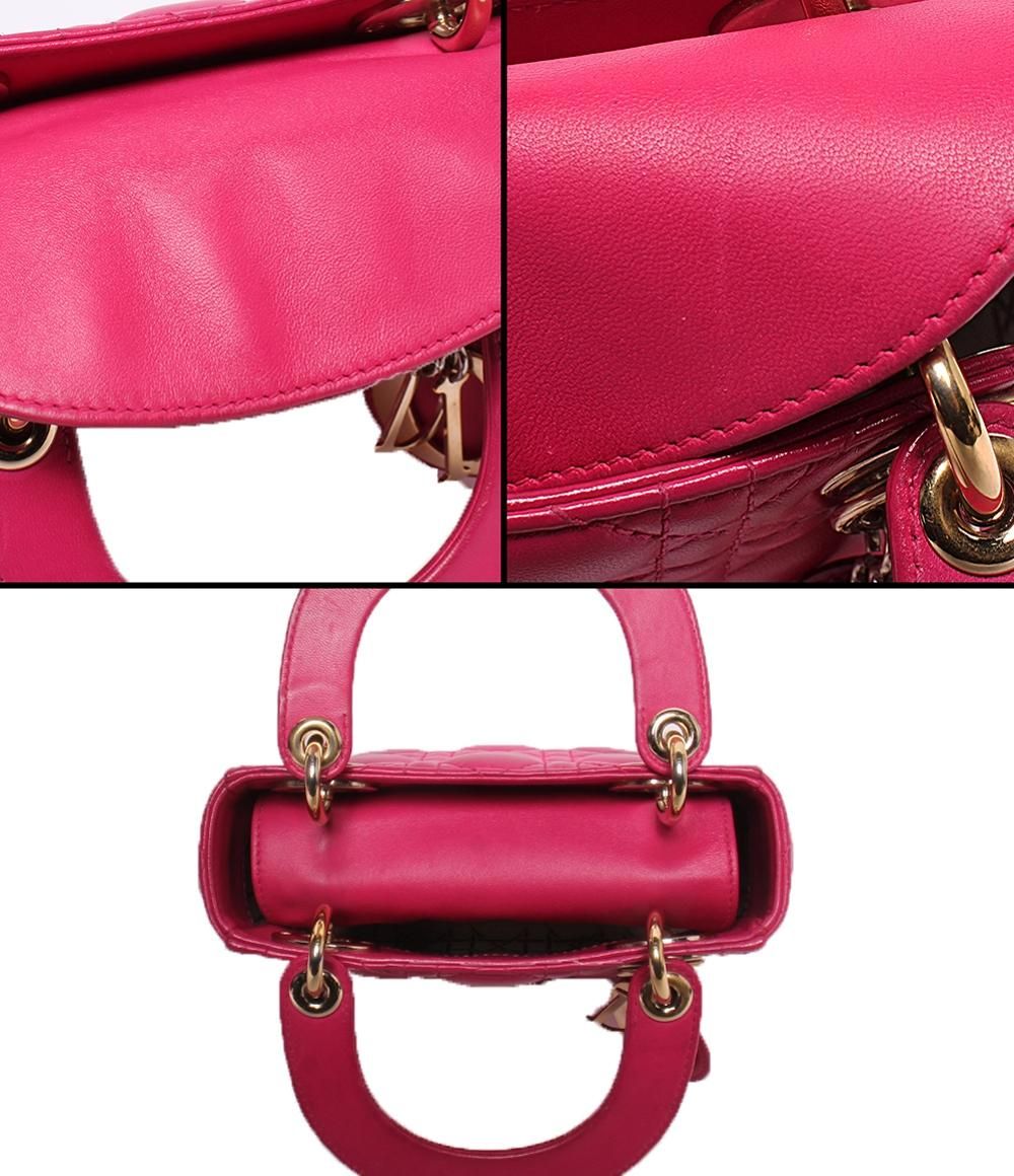 Dior 2-Way Shoulder Bag Ladydio Cannage LadyChristian — view 7