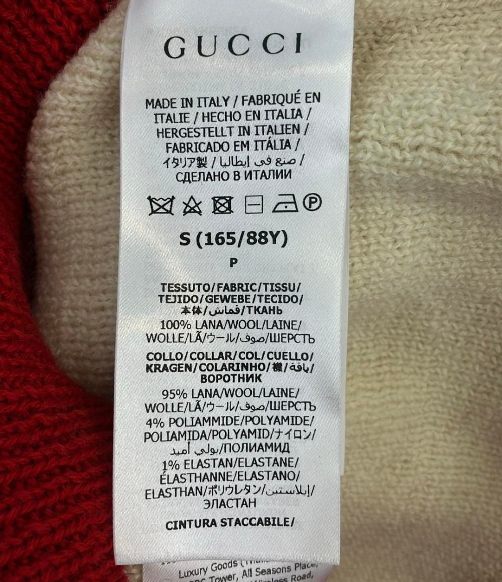 Gucci Knit Tagged Chunky Wool Belted Sweater LadySIZE — view 4