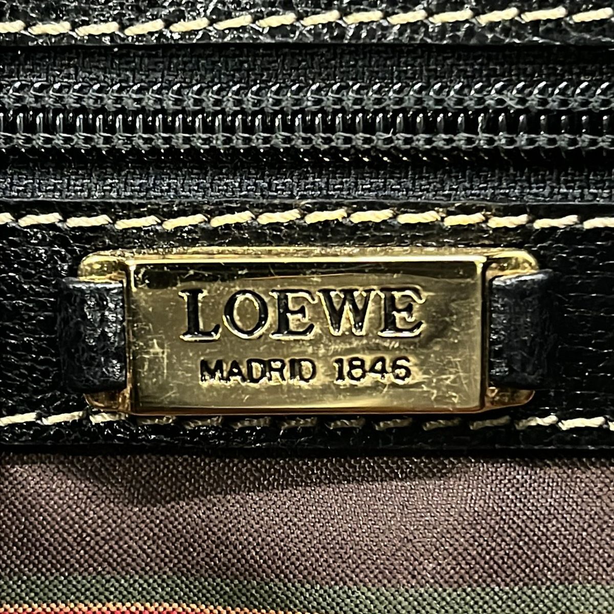 Loewe Handbag Black Da Ninebrown Leather — view 8