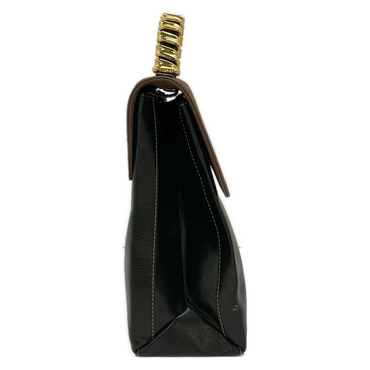 Loewe Handbag Black Da Ninebrown Leather — view 4