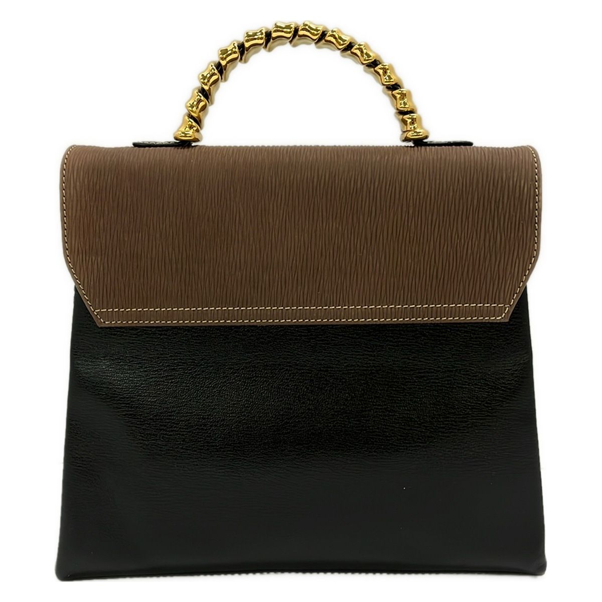 Loewe Handbag Black Da Ninebrown Leather — view 3