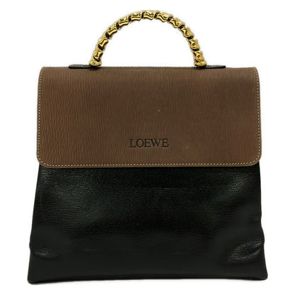 Loewe Handbag Black Da Ninebrown Leather