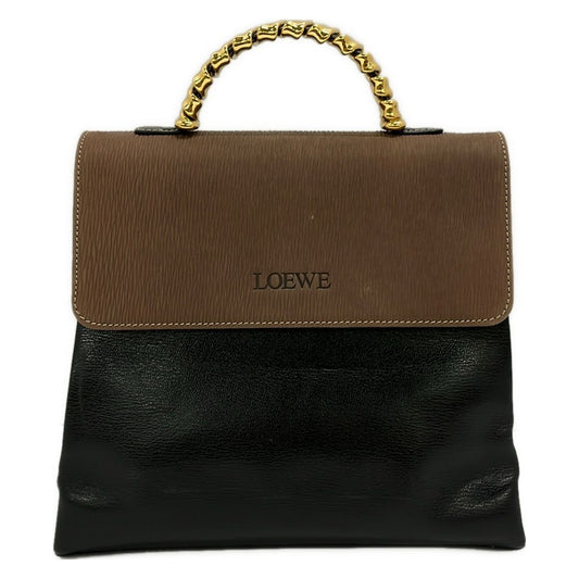 Loewe Handbag Black Da Ninebrown Leather