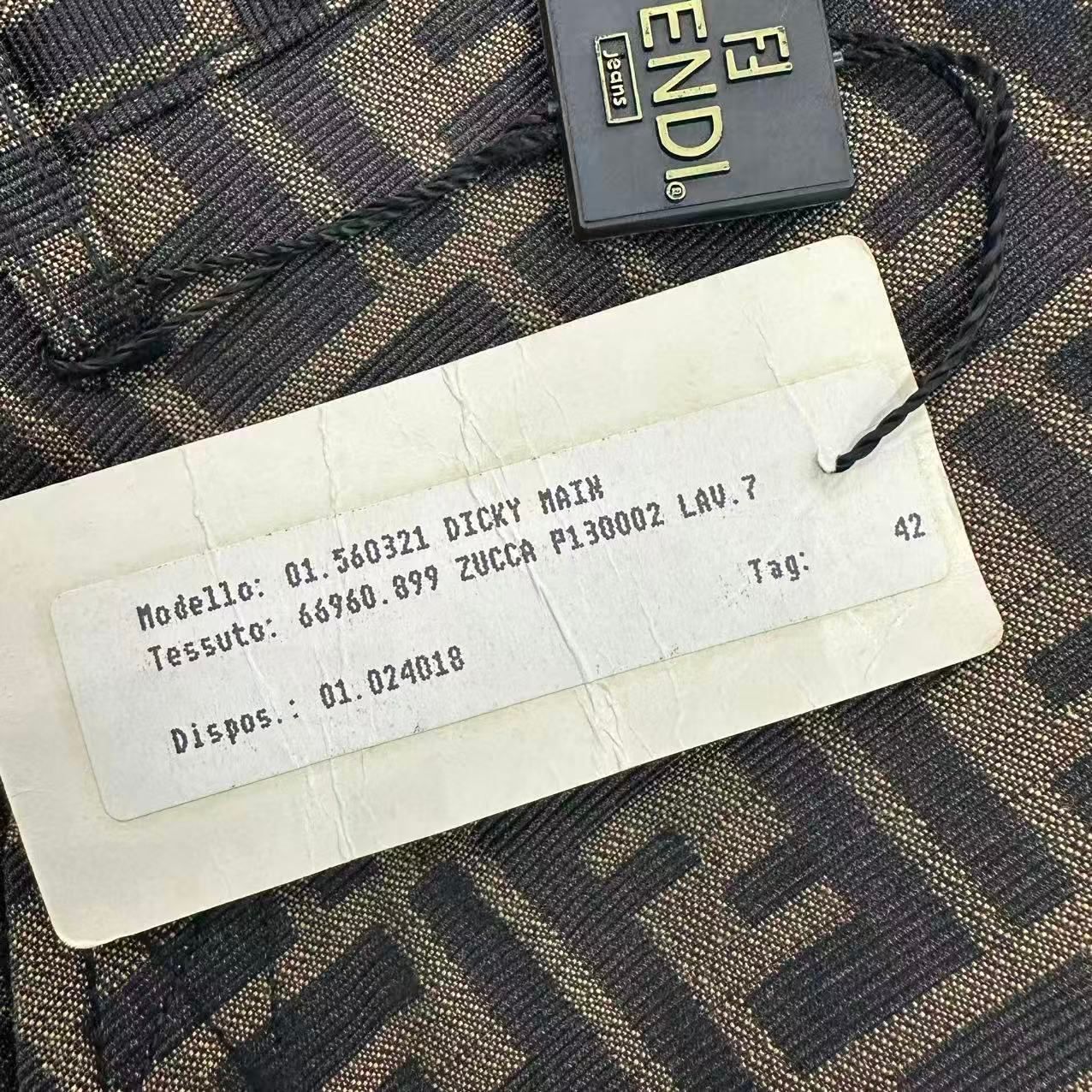 Fendi Pants Zucca FF Logo All Pattern Brown Black 42 — view 6