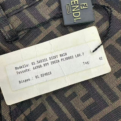 Fendi Pants Zucca FF Logo All Pattern Brown Black 42 — view 6