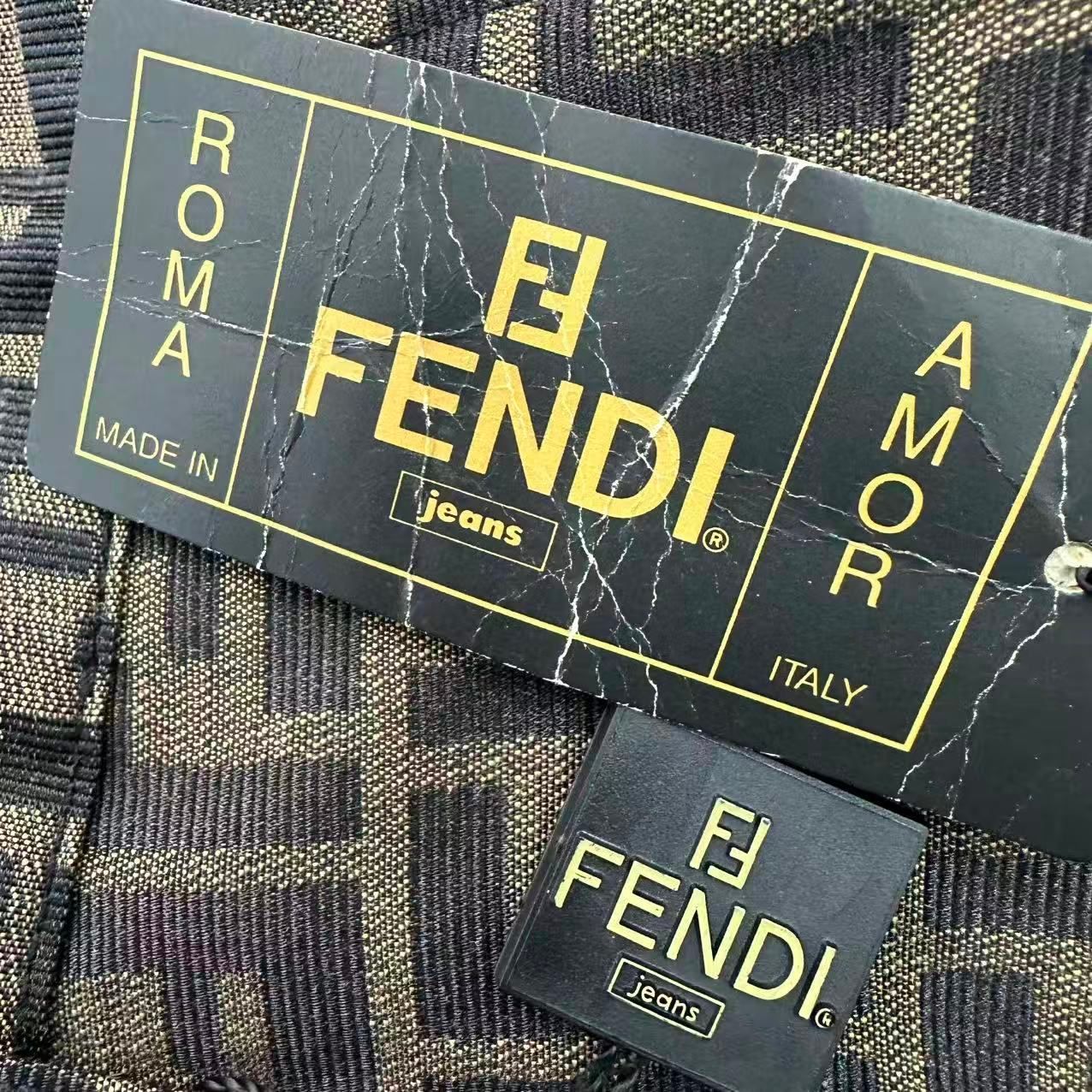 Fendi Pants Zucca FF Logo All Pattern Brown Black 42 — view 7