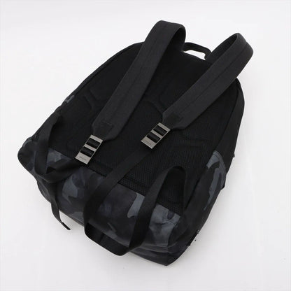 Prada Tessuto Nylon Ju Pattern Leather Sac Bag Black — view 5