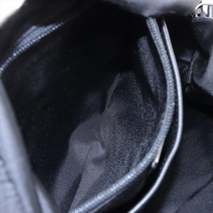 Prada Tessuto Nylon Ju Pattern Leather Sac Bag Black — view 8