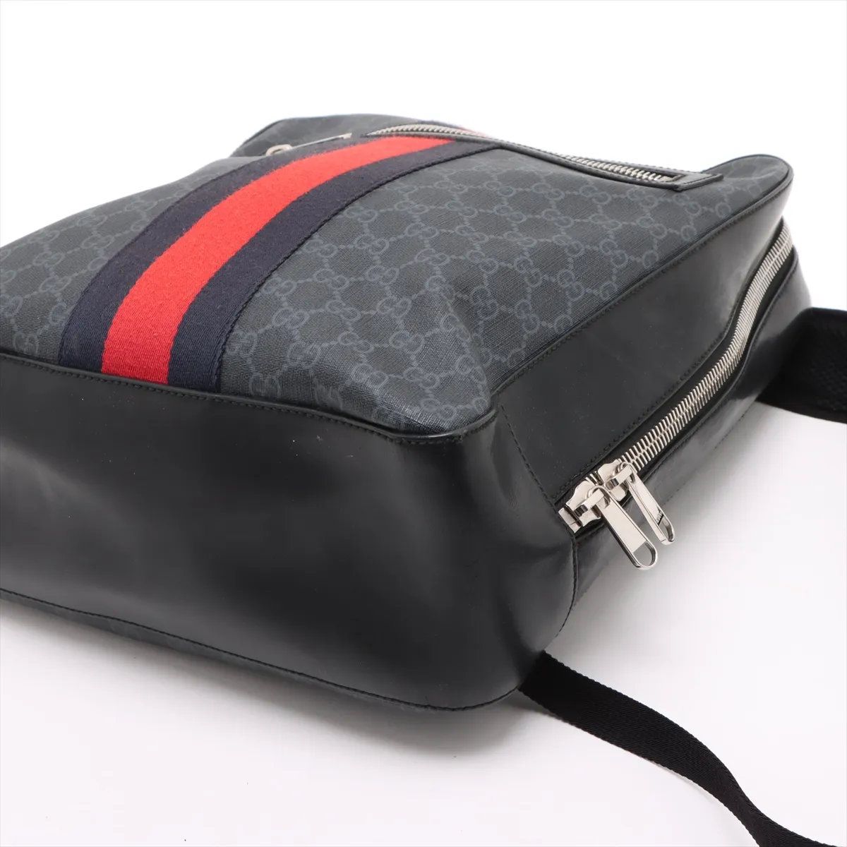Gucci GG Sherry Line Leather Sac Bag Black — view 3