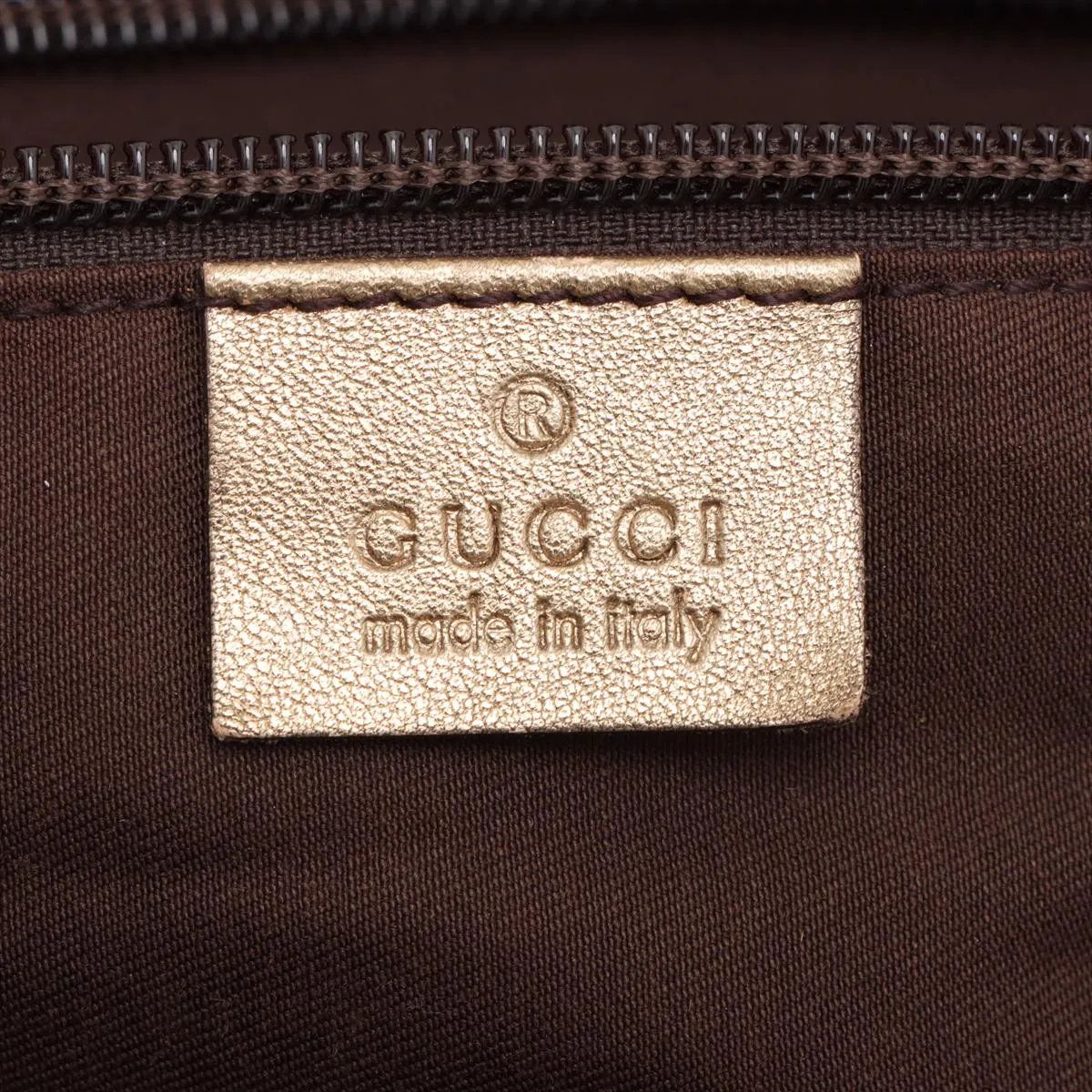 Gucci GG Canvas Leather Handbag Beige Tote — view 9