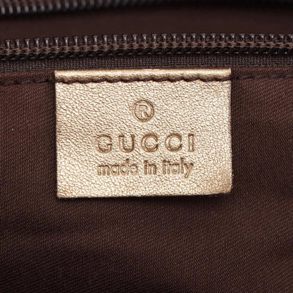 Gucci GG Canvas Leather Handbag Beige Tote — view 9