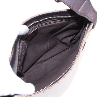 Gucci GG Canvas Leather Shoulder Bag Crossbody Brown — view 6