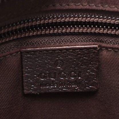 Gucci GG Canvas Leather Shoulder Bag Crossbody Brown — view 8