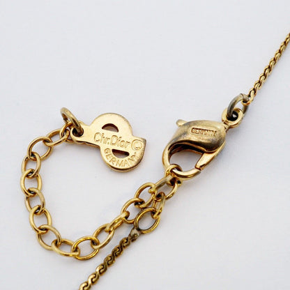 Dior Necklace Logo Oval Gold Plated — view 4