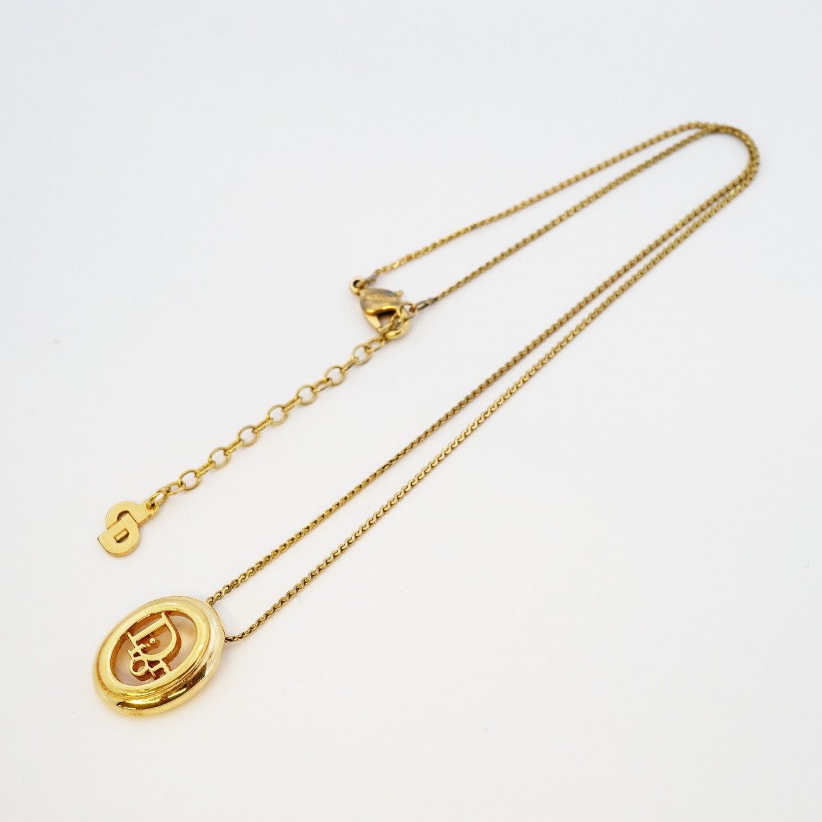 Dior Necklace Logo Oval Gold Plated — view 3