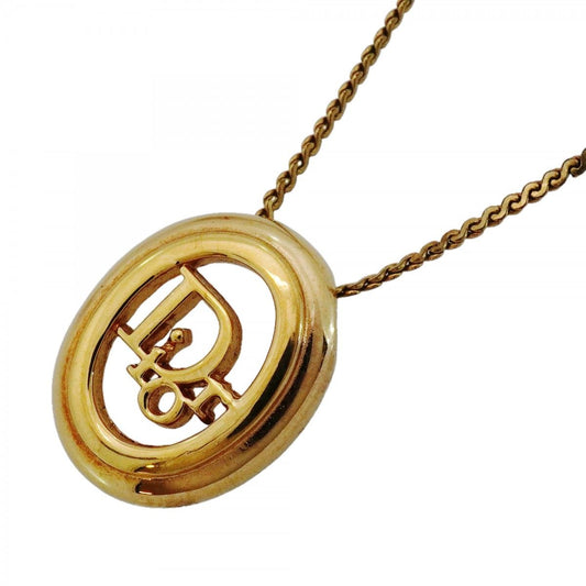 Dior Necklace Logo Oval Gold Plated