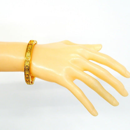Dior Bangle CD Logo Gold Plated Bracelet — view 6