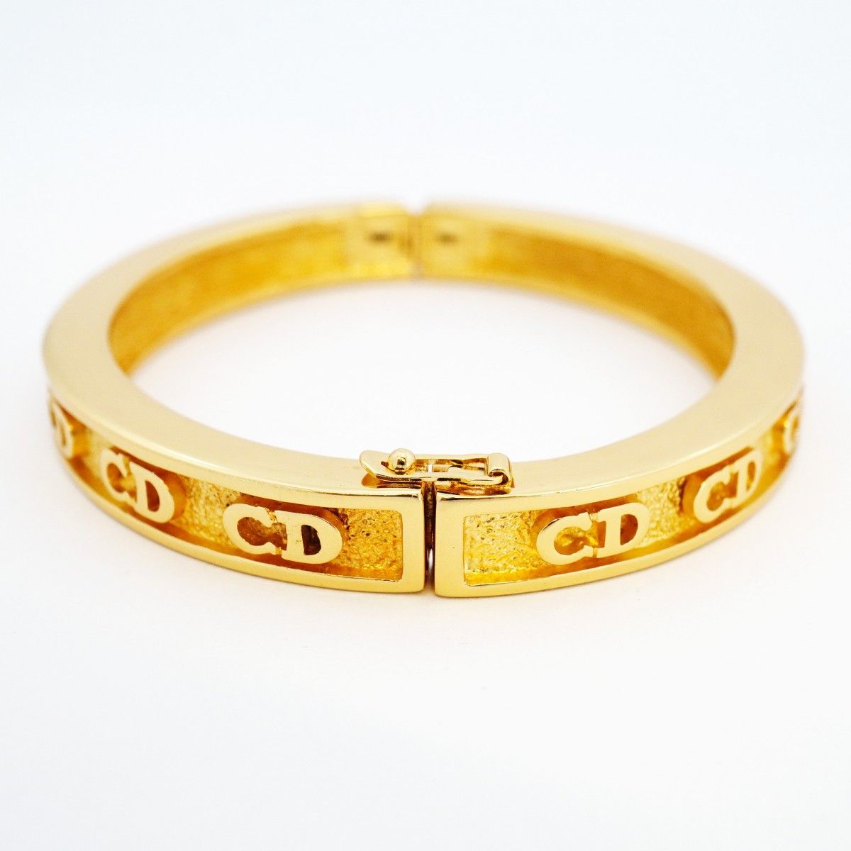 Dior Bangle CD Logo Gold Plated Bracelet — view 4