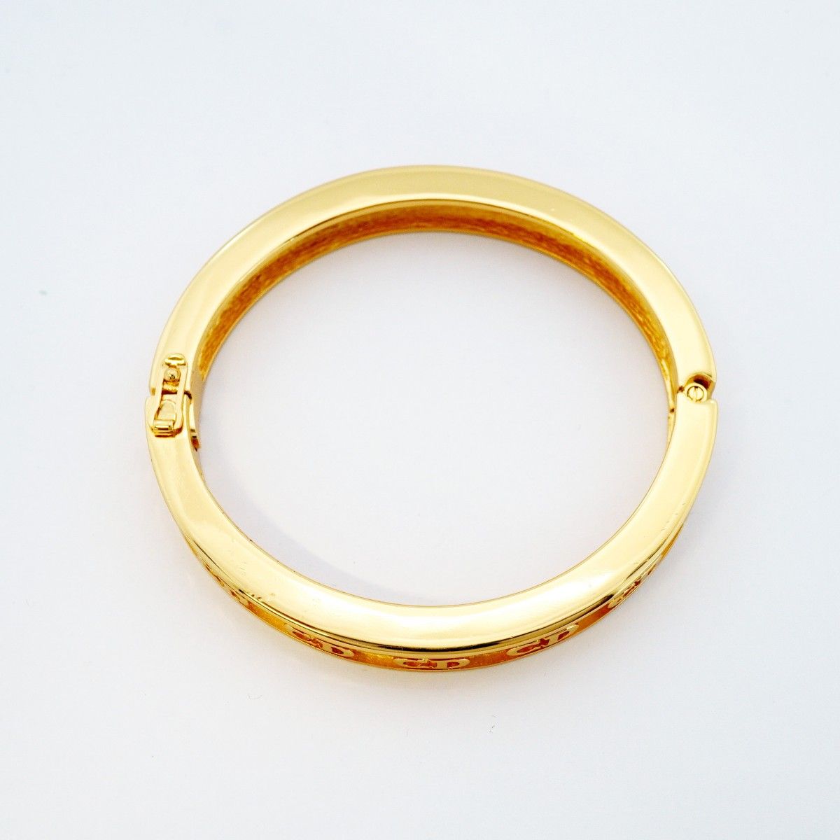 Dior Bangle CD Logo Gold Plated Bracelet — view 3