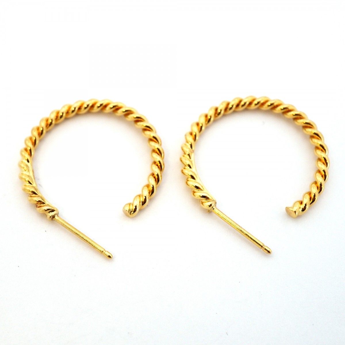 Tiffany & Co Earrings Twist Hoop 18k Yellow Gold — view 3