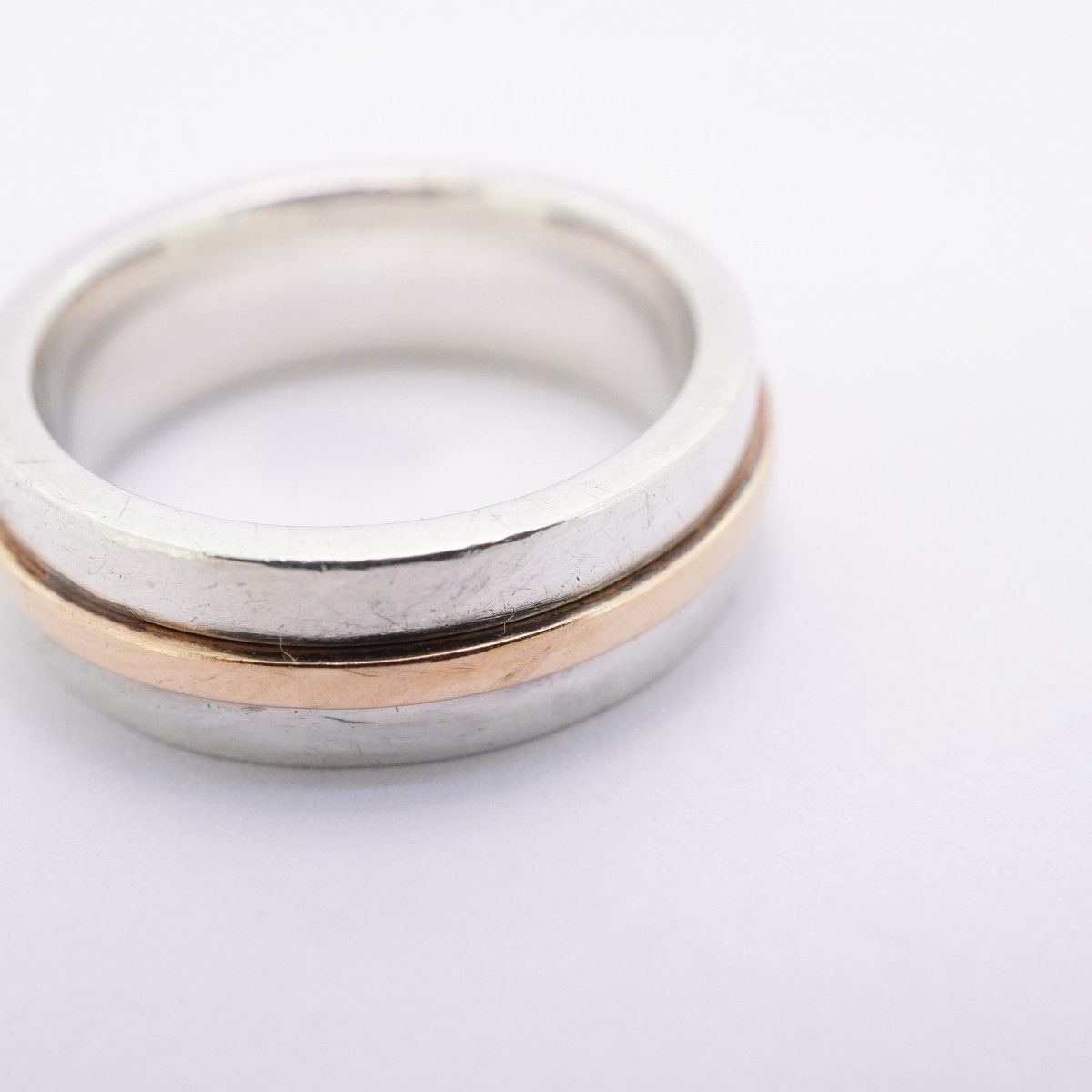 Tiffany & Co Ring Narrow 18k Pink Gold 925 Sterling Silver — view 8