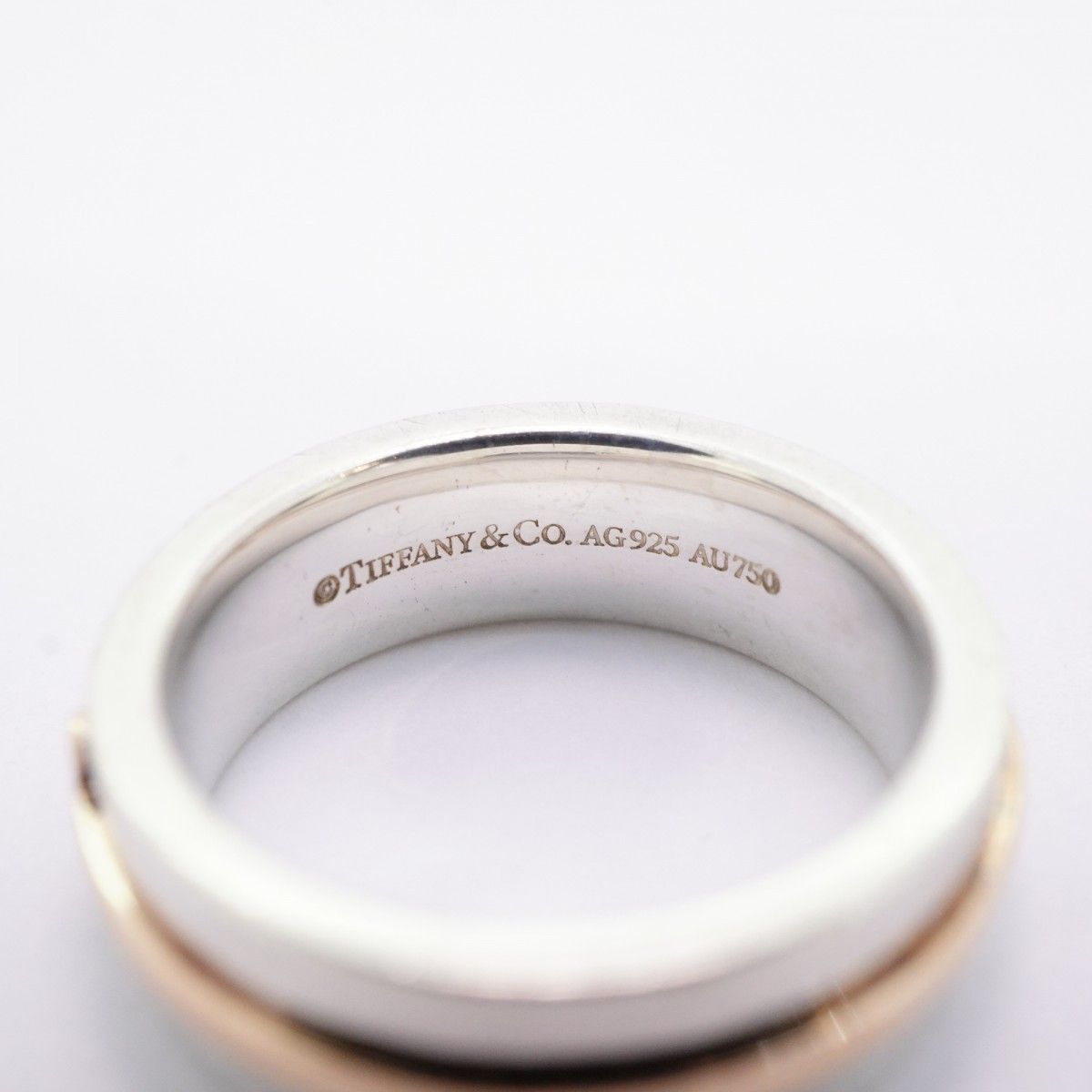 Tiffany & Co Ring Narrow 18k Pink Gold 925 Sterling Silver — view 4