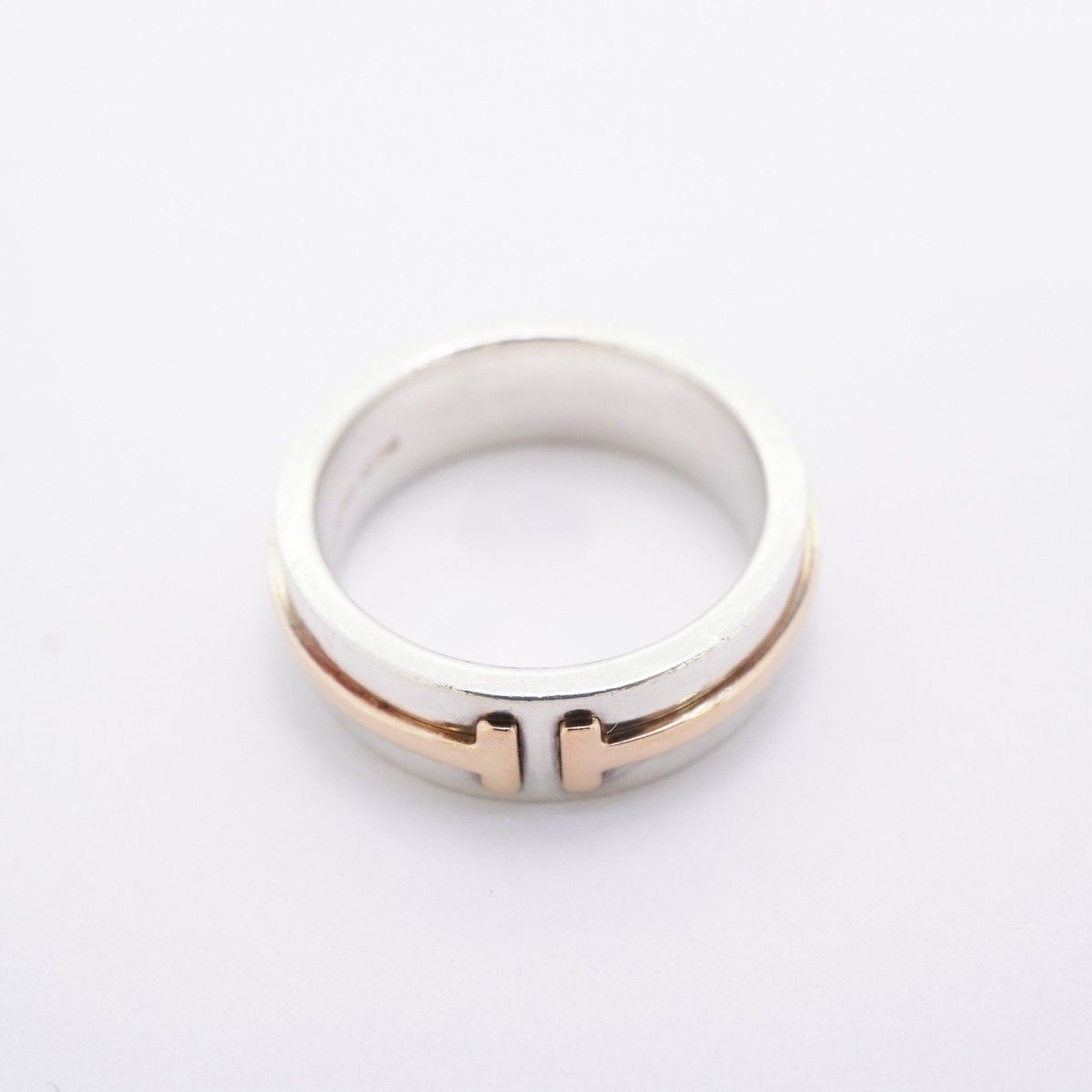 Tiffany & Co Ring Narrow 18k Pink Gold 925 Sterling Silver — view 3