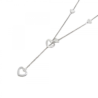 Tiffany & Co Necklace Heart Link Lariat 925 Sterling Silver