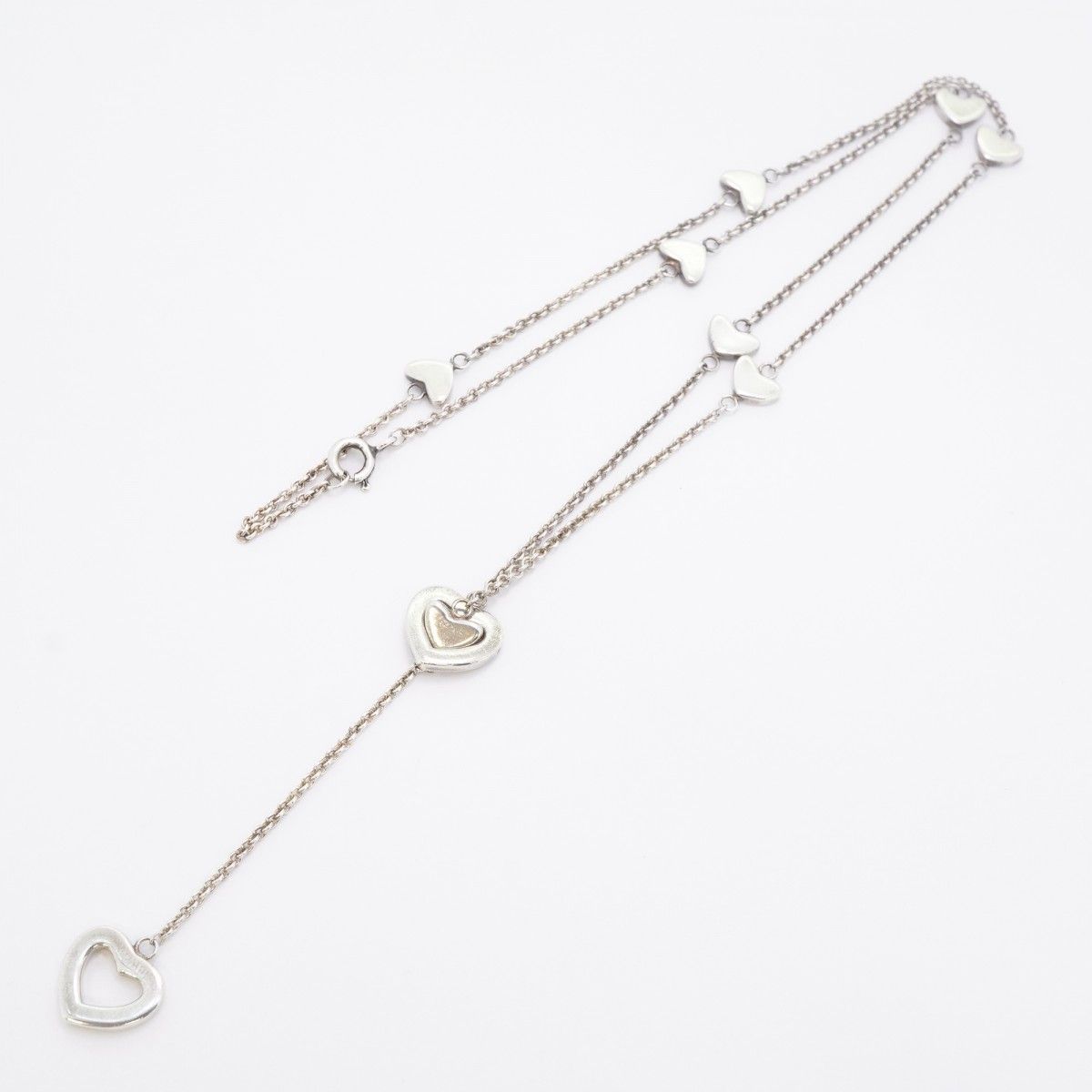Tiffany & Co Necklace Heart Link Lariat 925 Sterling Silver — view 3