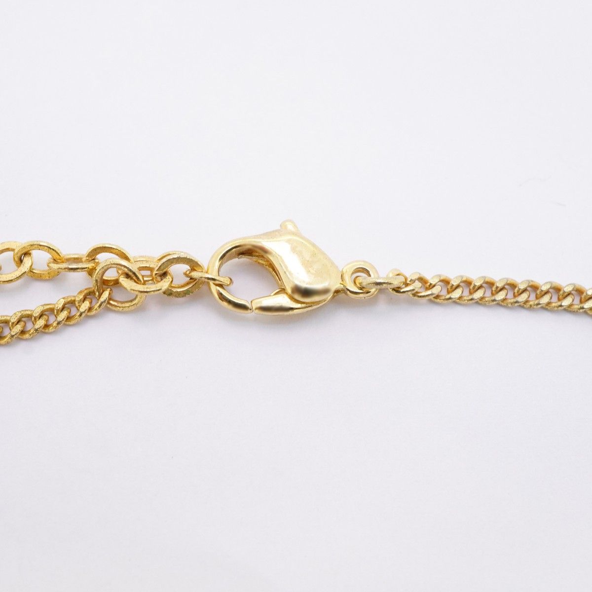 Dior Necklace Logo Gold Plated Rhinestone — view 4