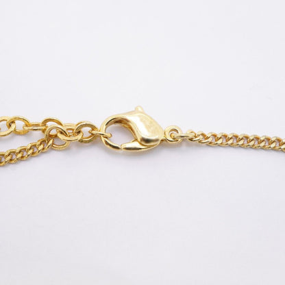 Dior Necklace Logo Gold Plated Rhinestone — view 4