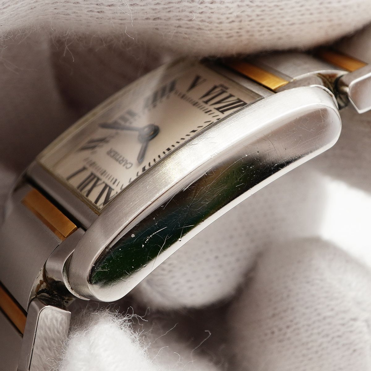 Cartier Tank Francaise SM White Dial Watch — view 7