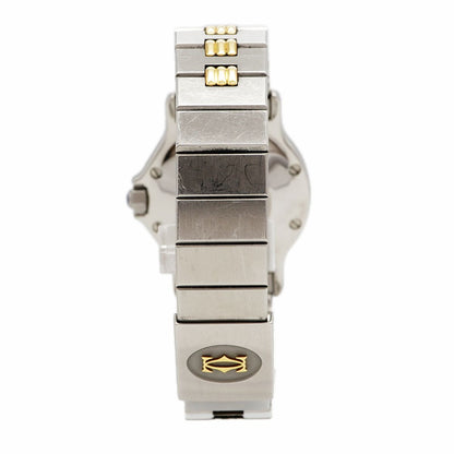 Cartier Santos Octagon LM Godron Bracelet White Dial Watch — view 8