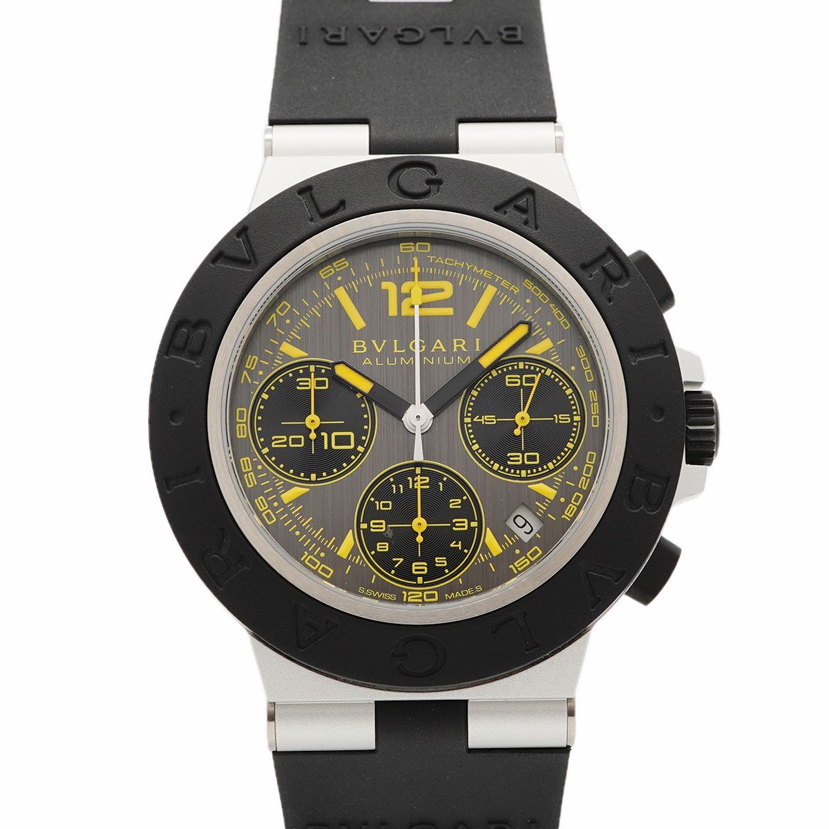 Bvlgari Aluminum Granz Lismo Gray Dial Watch