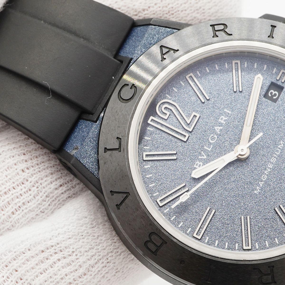 Bvlgari Diagono Magnesium Blue Dial Watch — view 6
