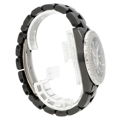 Chanel Diamond Black Dial Watch — view 3