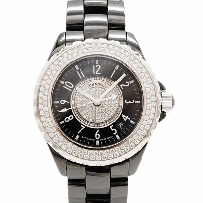 Chanel Diamond Black Dial Watch