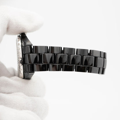 Chanel Diamond Black Dial Watch — view 6