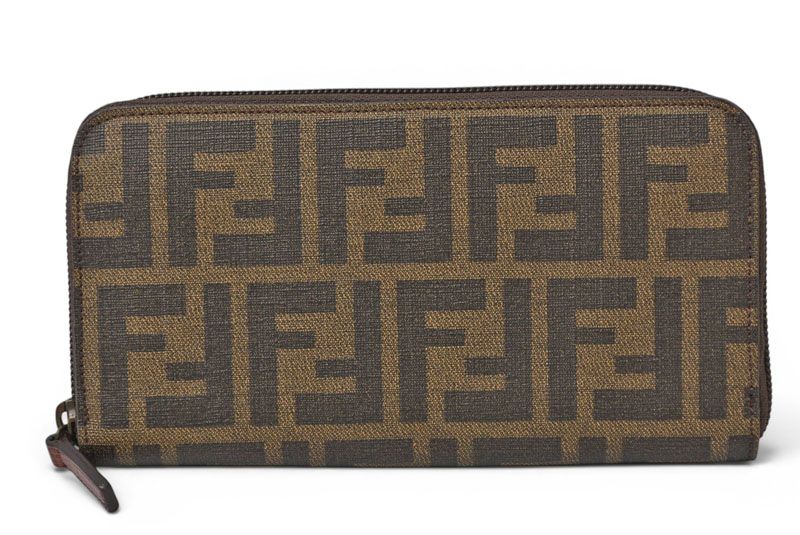 Fendi Wallet Zucca Pattern Brown