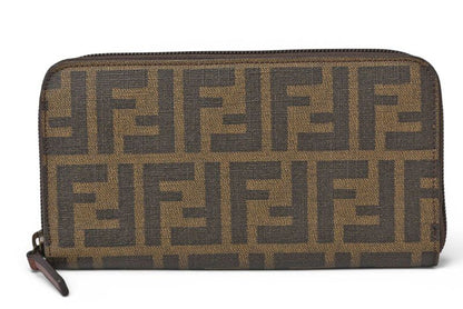 Fendi Wallet Zucca Pattern Brown