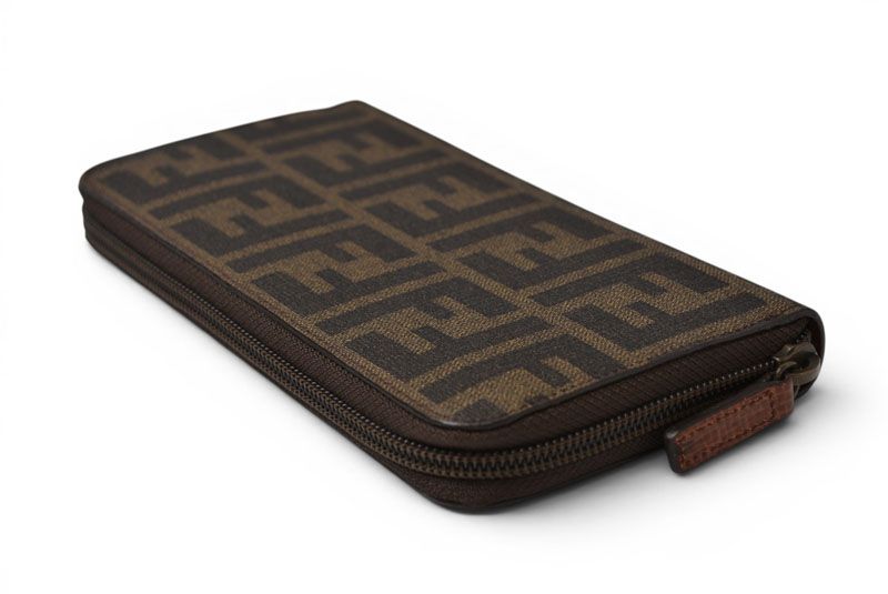 Fendi Wallet Zucca Pattern Brown — view 2