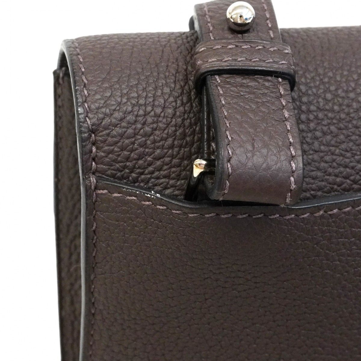 Hermes Shoulder Bag Sac Depeches 29 Togo Cacao Silver — view 9