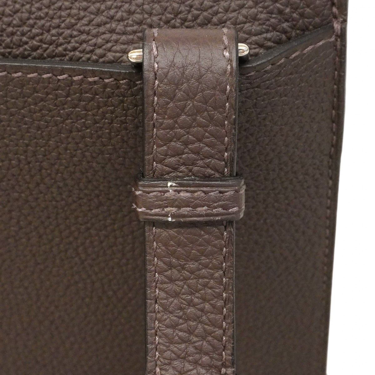 Hermes Shoulder Bag Sac Depeches 29 Togo Cacao Silver — view 8