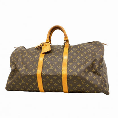 Louis Vuitton Boston Bag Monogram Keepall 55 Brown
