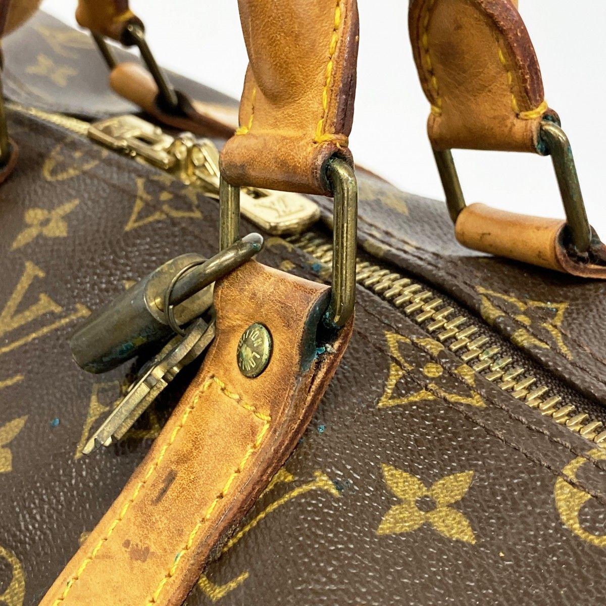 Louis Vuitton Boston Bag Monogram Keepall 55 Brown — view 6